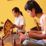 Makara Ly - Phare Ponleu Selpak music student practicing xylophone