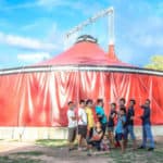 Recently assembled Phare Circus big top - Siem Reap, Cambodia
