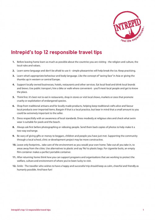 Intrepid's Top 12 Responsible Travel Tips