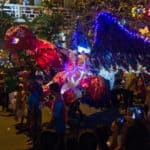 Giant Puppet Parade - Vulture float - Siem Reap Cambodia