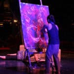 Cambodian Symbolidm - Phare Ponleu Selpak visual artist in live painting performance