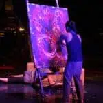 Cambodian Symbolidm - Phare Ponleu Selpak visual artist in live painting performance