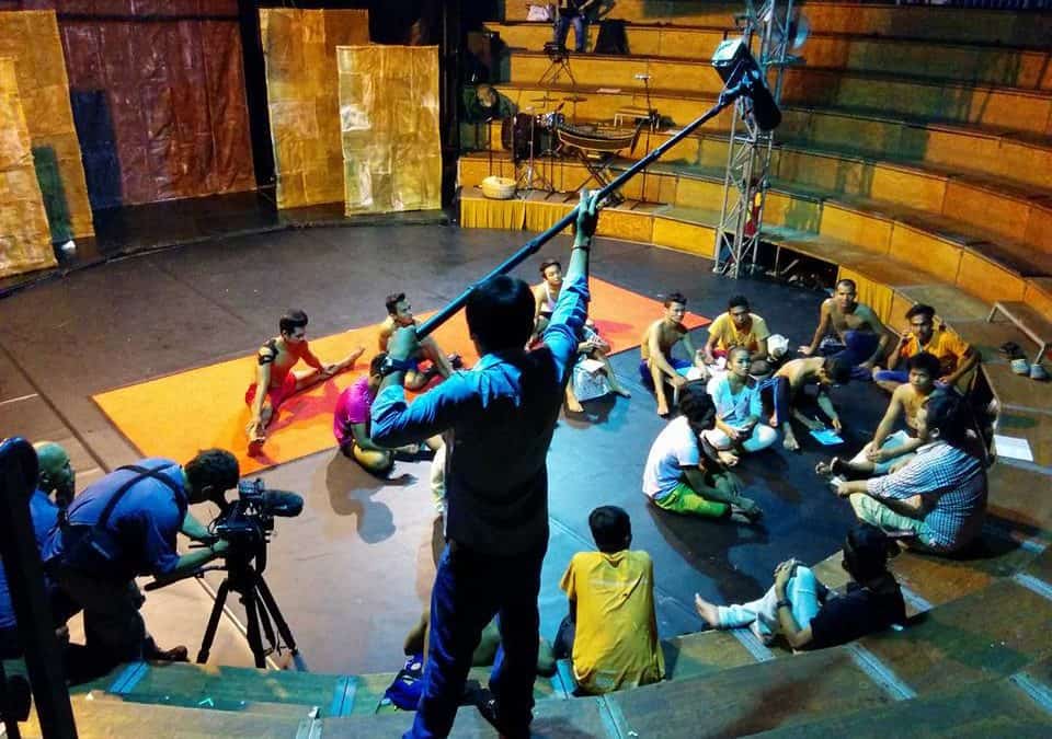 Phare Circus performers from the show "Eclipse" chat on camera for Al Jazeera 101 East