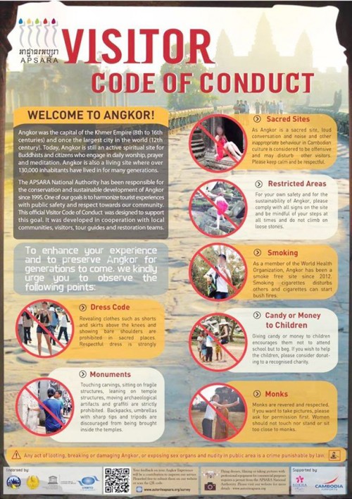 Angkor Visitor Code of Conduct