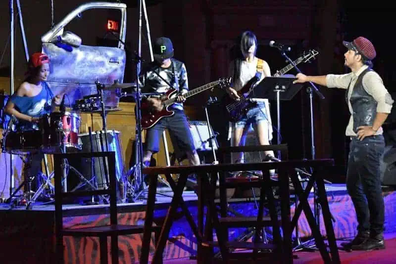 Khmer Metal performs in Oakland, California at the Scottish Rite Center 2015 - rock and roll band plays