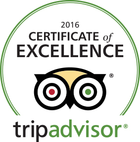 We Won! 2016 TripAdvisor Certificate of Excellence