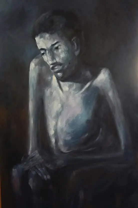 Phare visual artist Sophat self portrait (black and white)